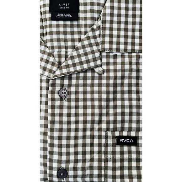RVCA Lightweight Beat Check Long Sleeve Size L Camp Collar Button Down Shirt - Picture 10 of 10